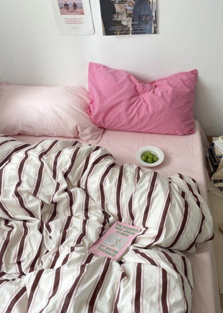 Liam Striped Bedding Set / Beige