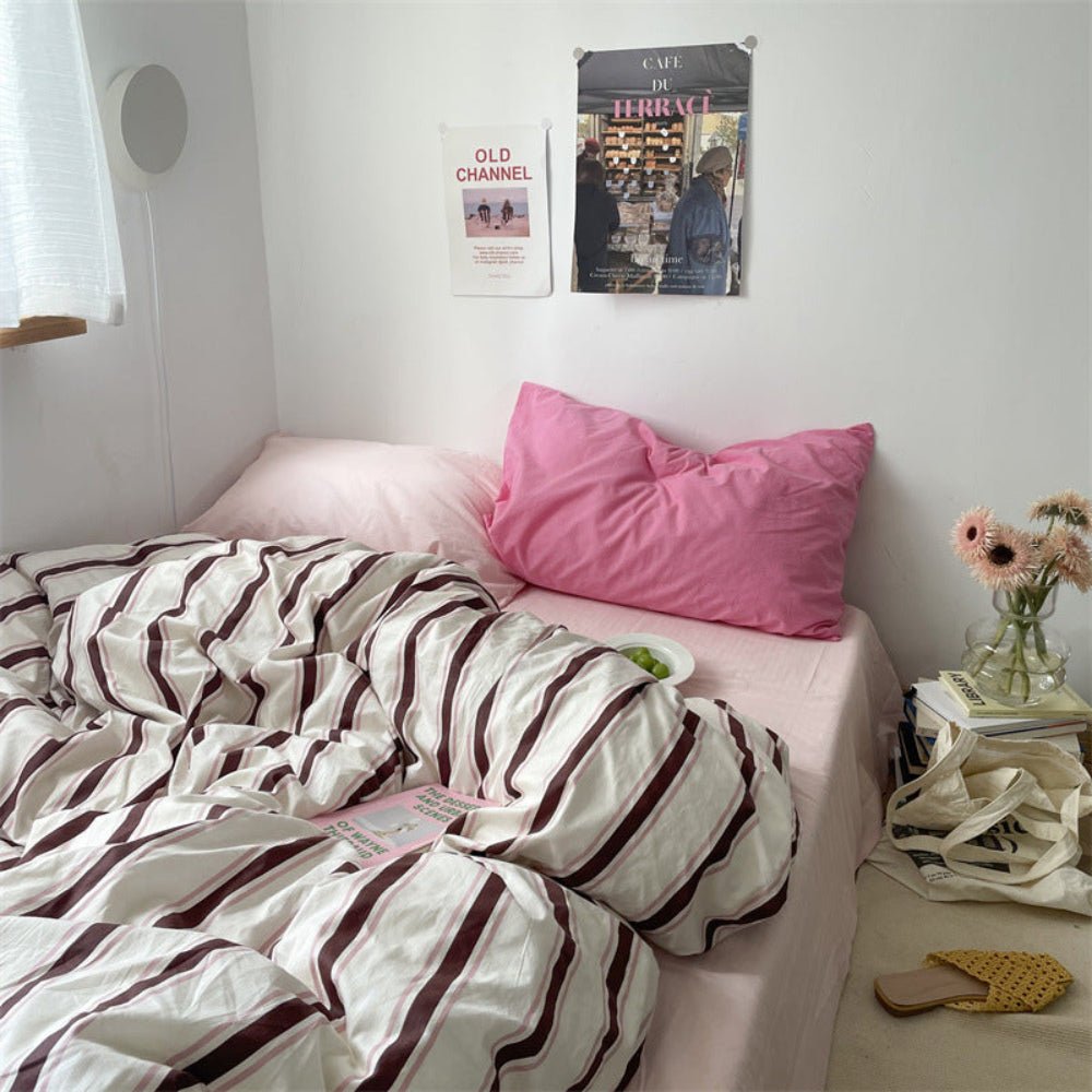 Liam Striped Bedding Set / Green