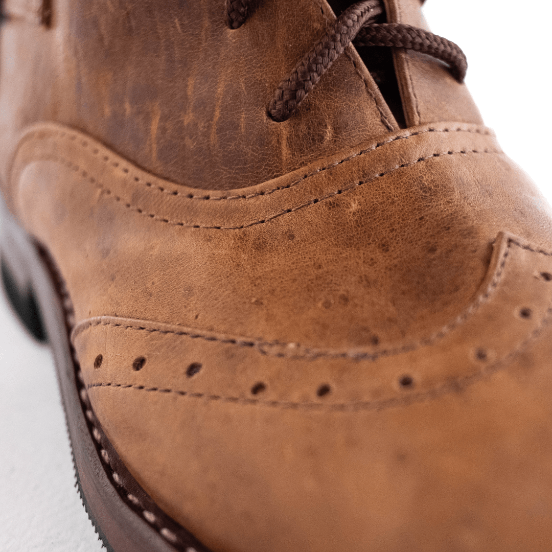 Light Brown Victorian Ankle Boots