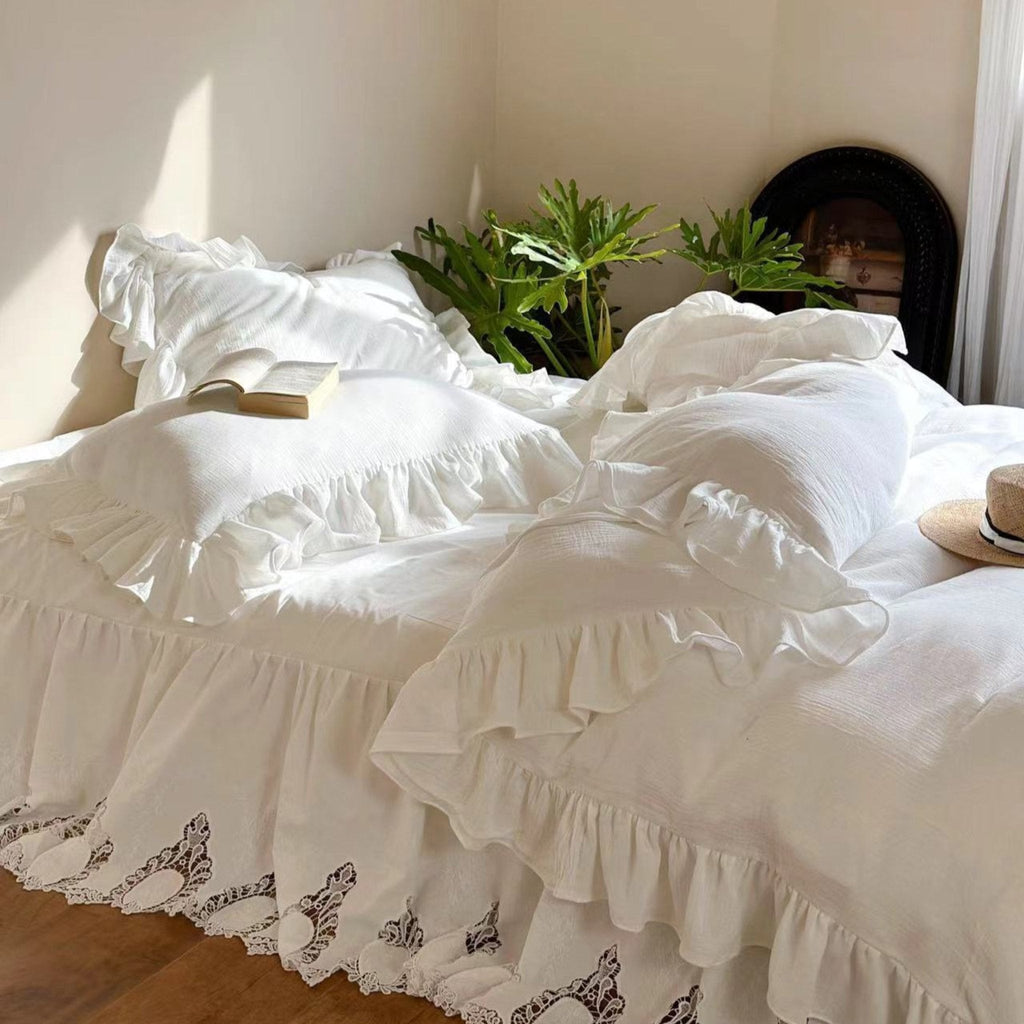 Liliane Elegant Ruffle Double Gauze Bedding Set / French Simple