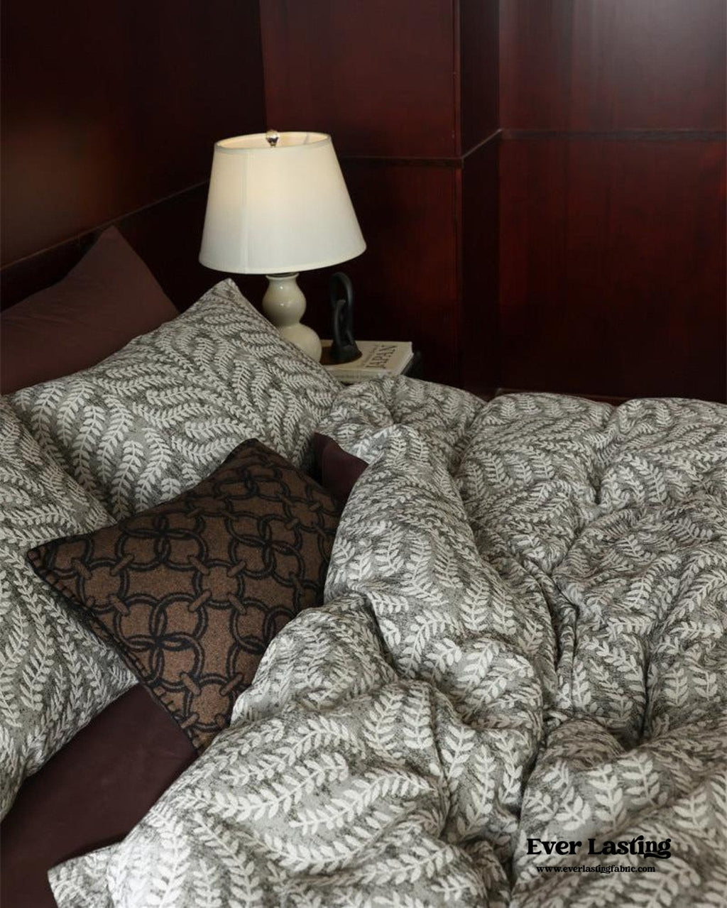 Lucien Silky Vintage Jacquard Bedding Set / Blue