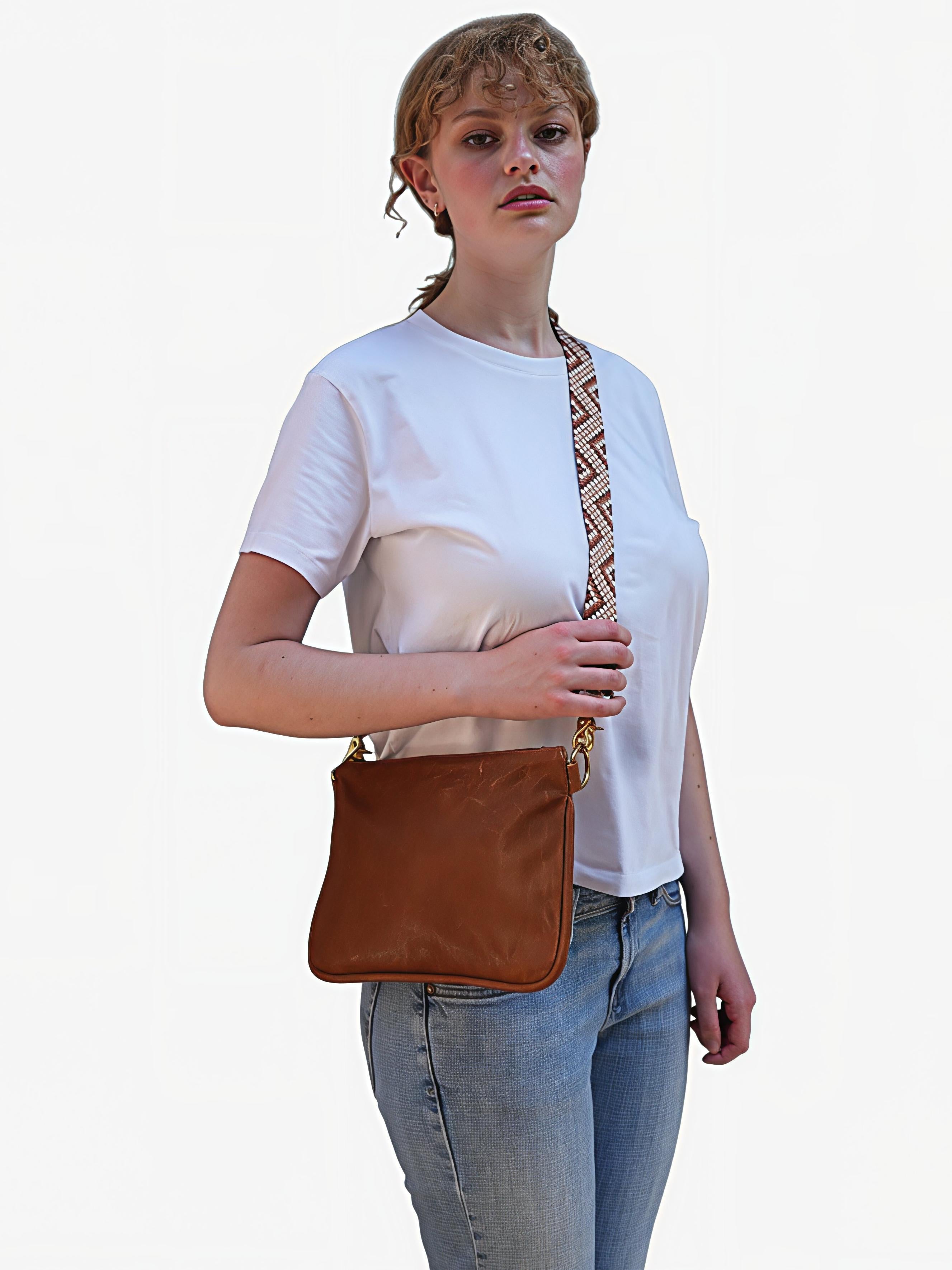 Alice Crossbody Bag, Brown Leather