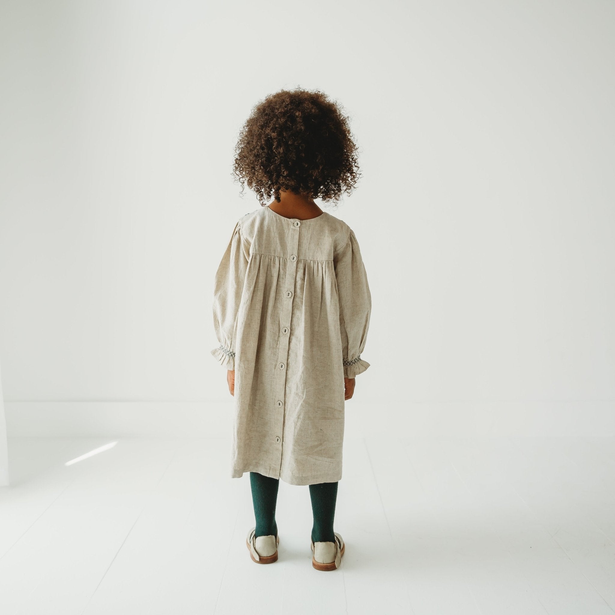 Meadow Breeze Linen Embroidered Oasis Dress - 8Y Meadow Breeze Linen Embroidered Oasis Dress - 8Y