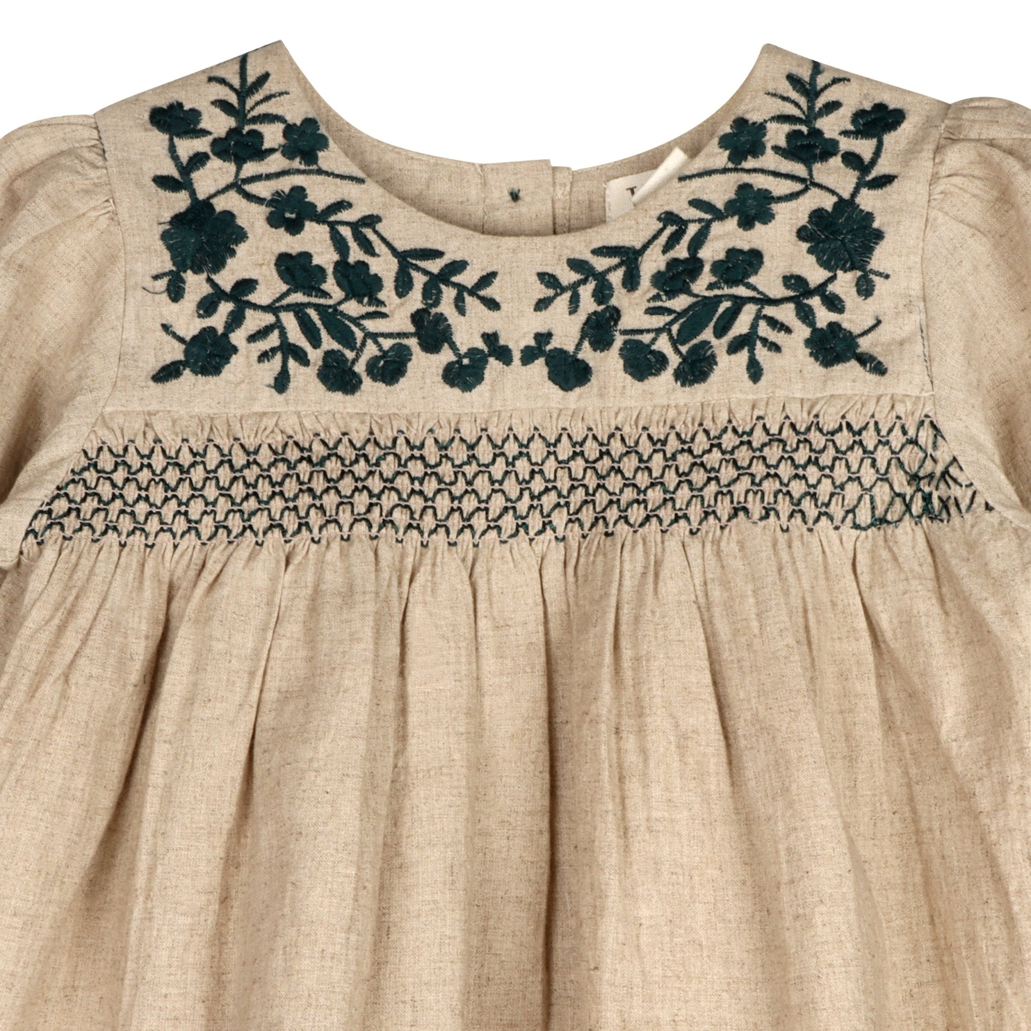 Meadow Breeze Linen Embroidered Oasis Dress - 8Y Meadow Breeze Linen Embroidered Oasis Dress - 8Y