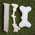 Natural Dog Toy Bundle for Cuddles, Fetch and Tugging - Small to Large Dogs Options | Boba & Vespa