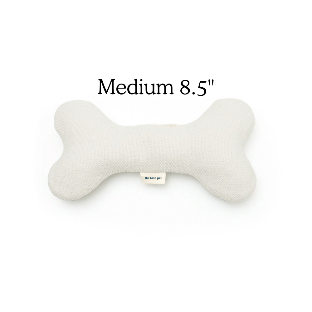 Plush Hemp Dog Toy Bone for Gentle Chewers | Boba & Vespa