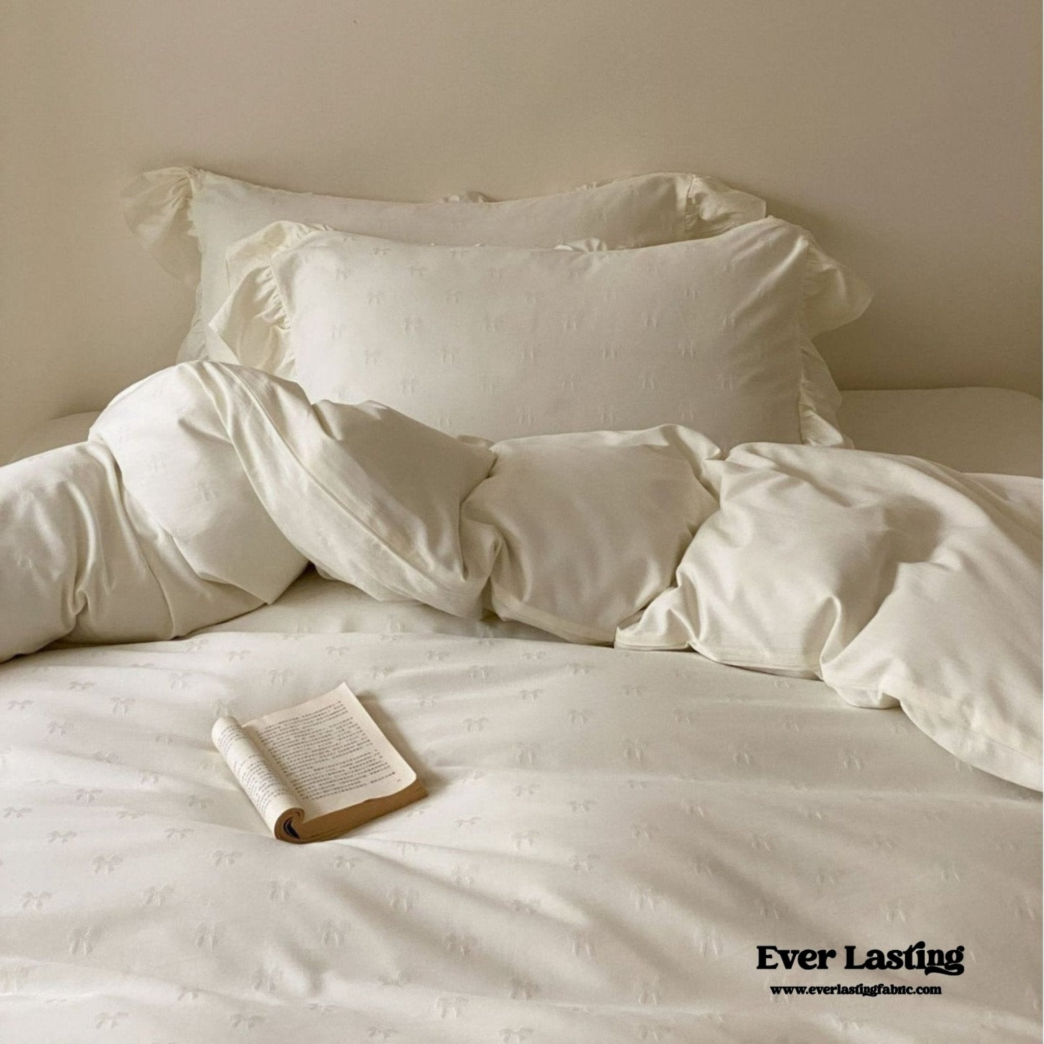 Milena Ribbon Bow Ruffle Bedding Set