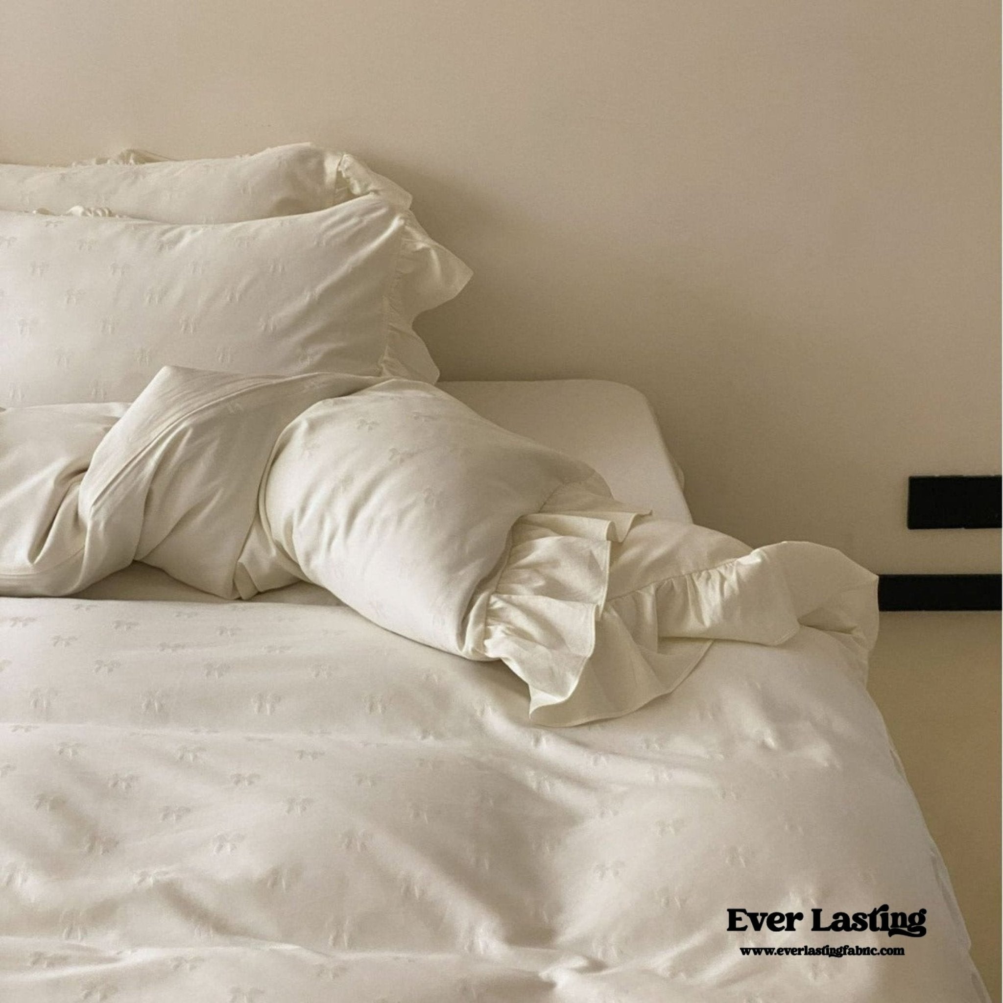 Milena Ribbon Bow Ruffle Bedding Set