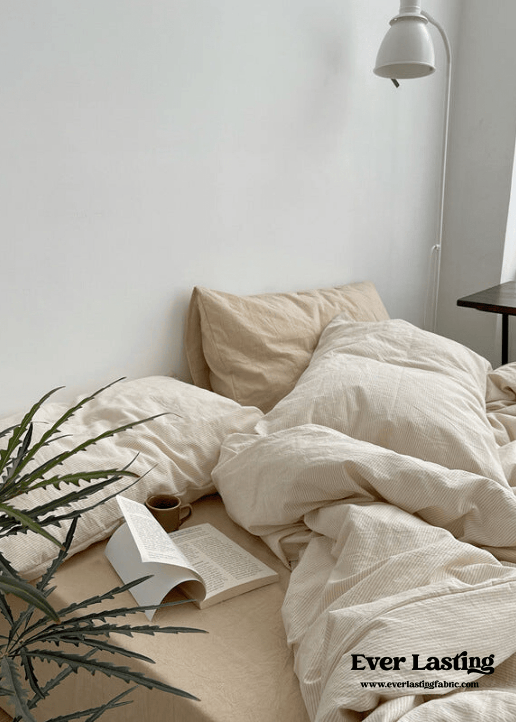 Minimal Mixed Gingham Bedding Set / Gray