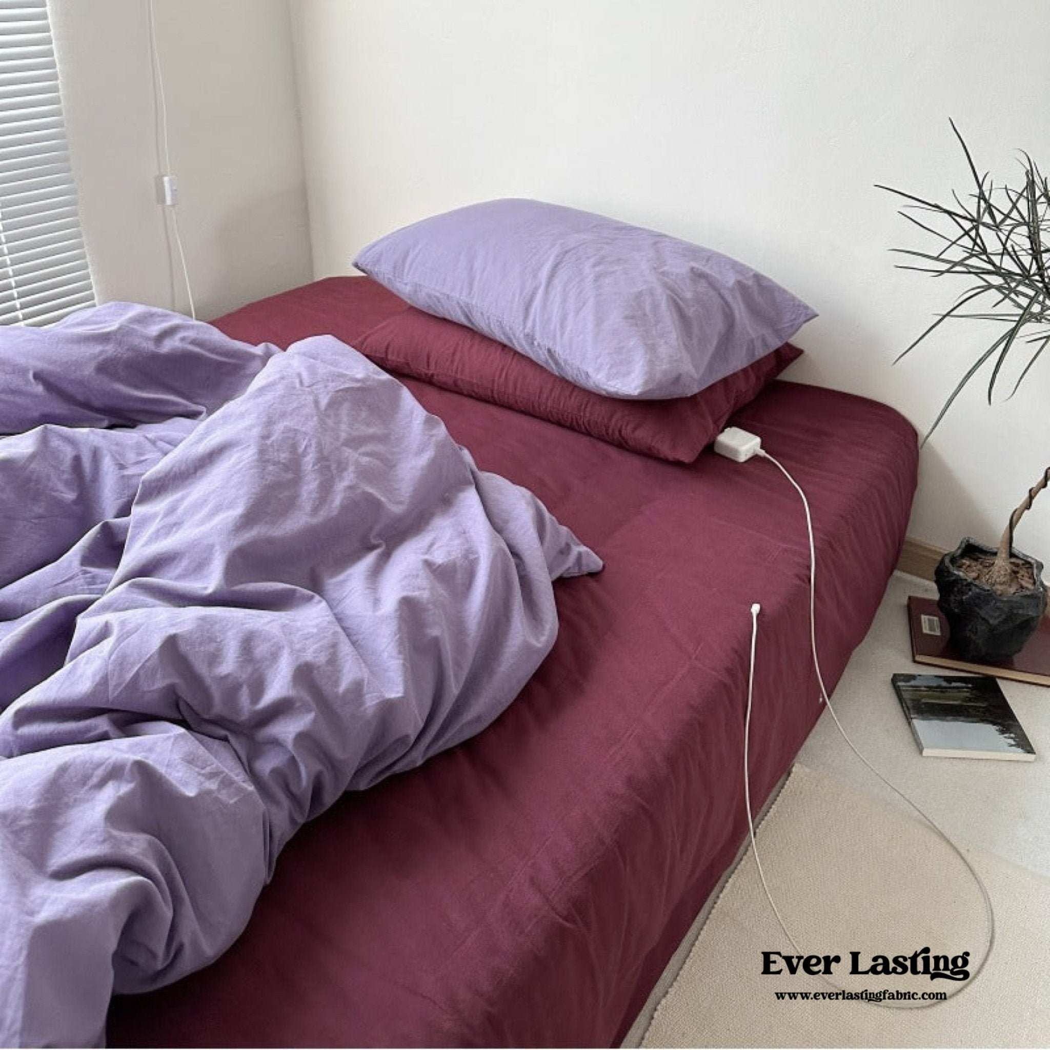 Mixed Color Berry Crush Washed Cotton Bedding Set