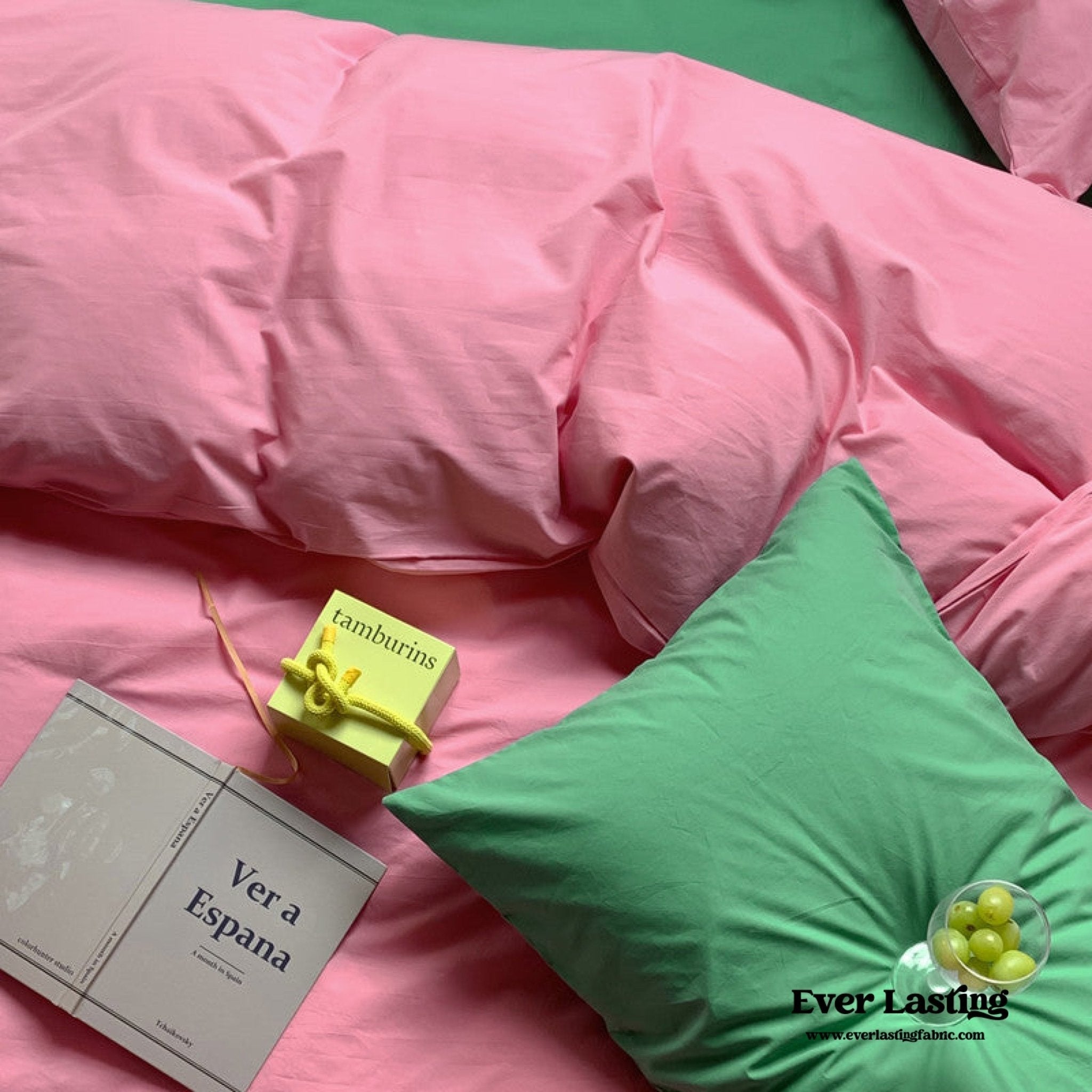 Mixed Color Maximalist Bedding Set / Purple + Black