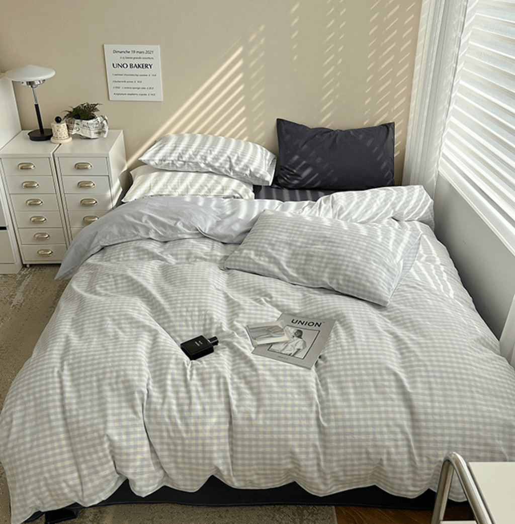Mixed Gingham Duvet Cover (4 Colors)