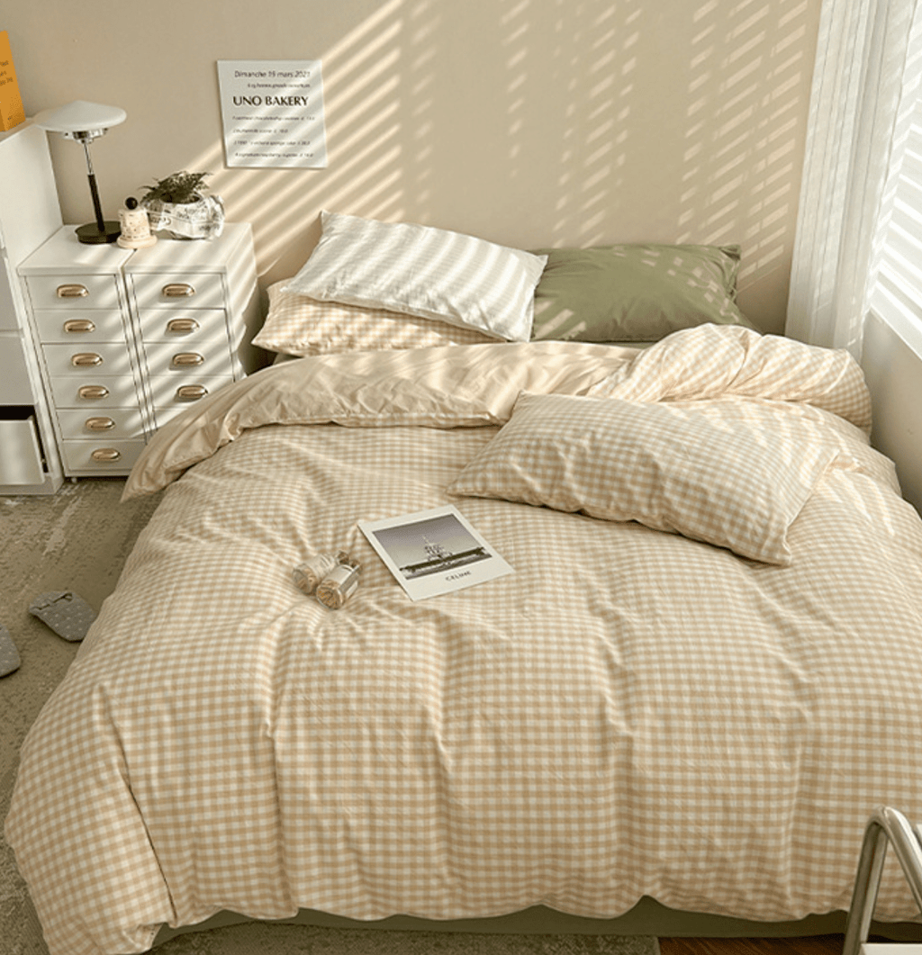 Mixed Gingham Duvet Cover (4 Colors)