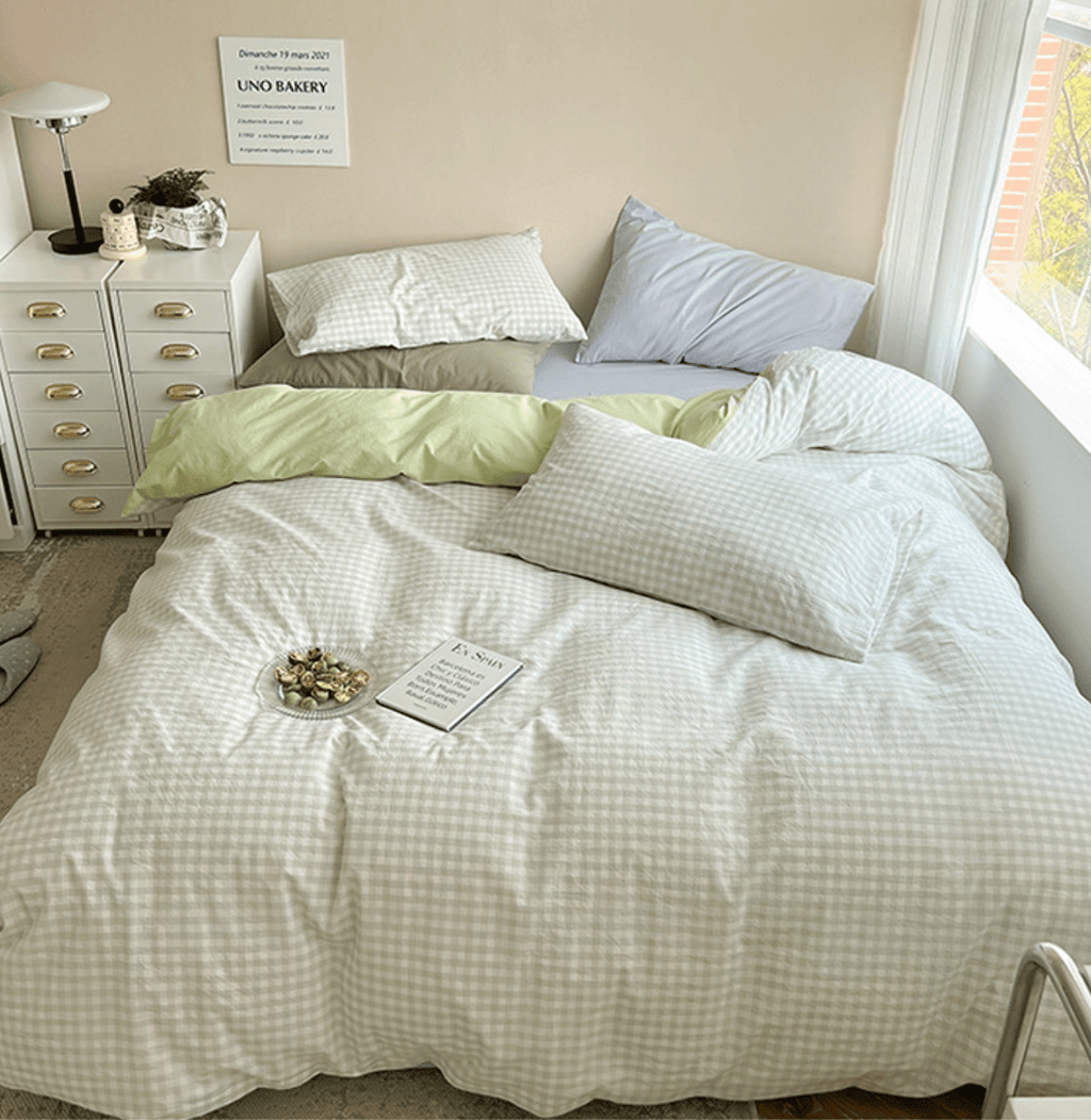 Mixed Gingham Duvet Cover (4 Colors)