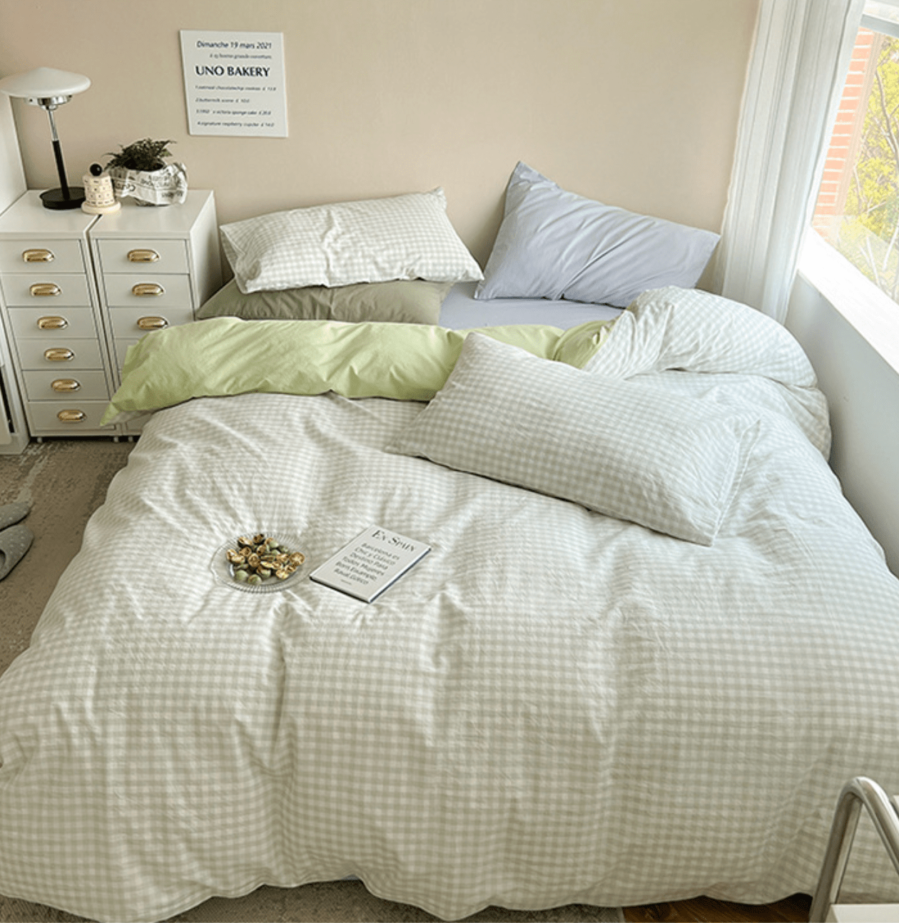Mixed Gingham Duvet Cover (4 Colors)