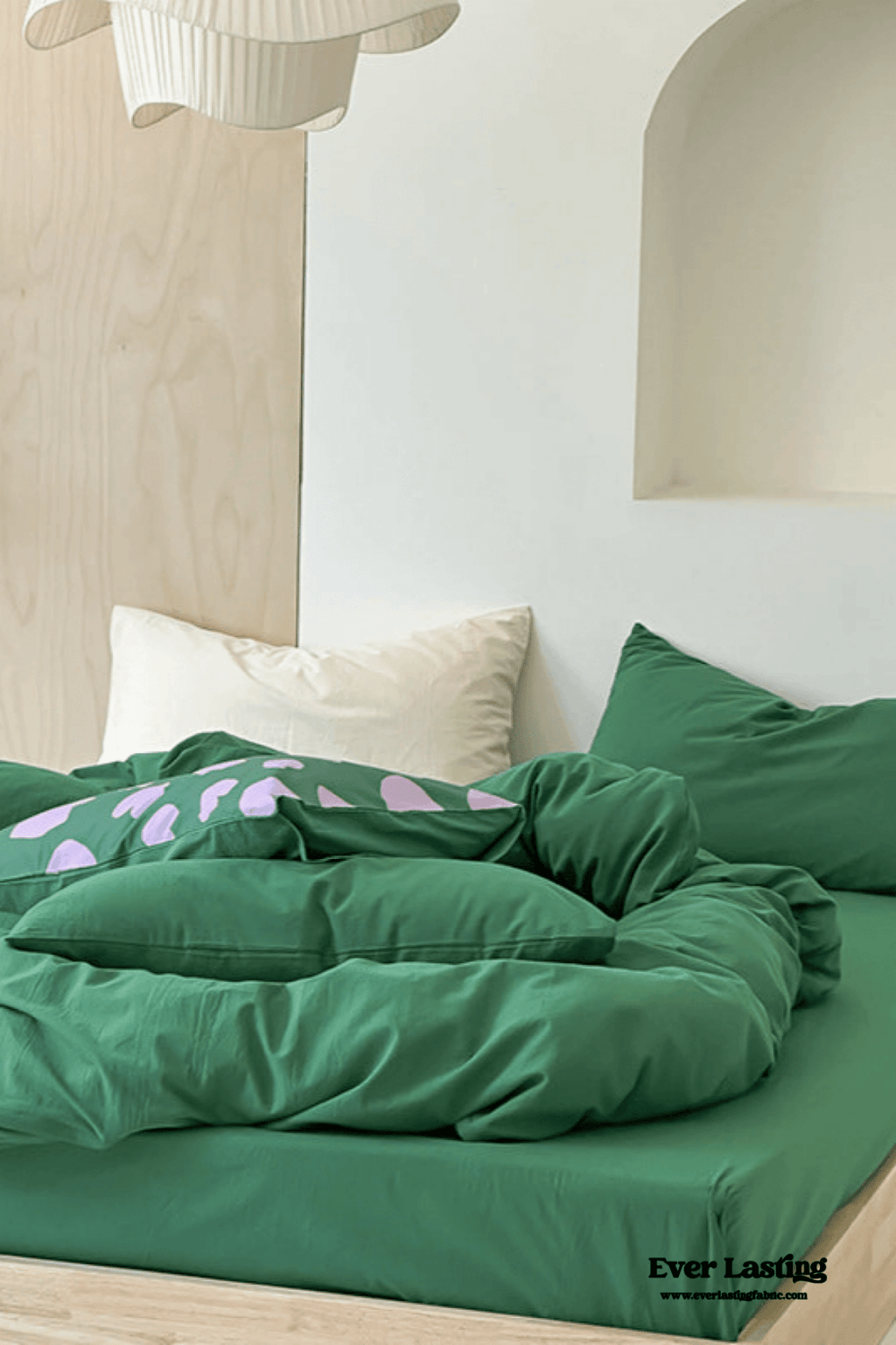 Modern Washed Cotton Bedding Set / Black