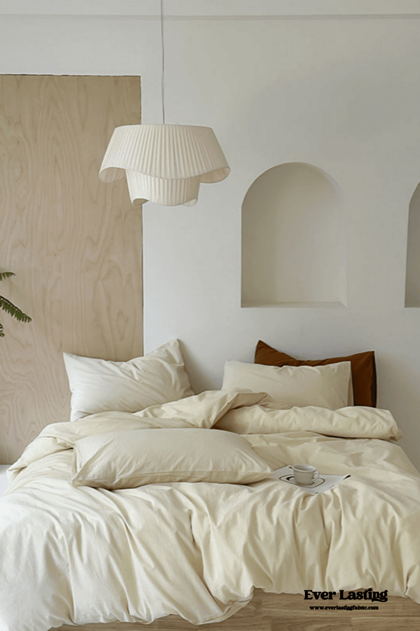 Modern Washed Cotton Bedding Set / Green
