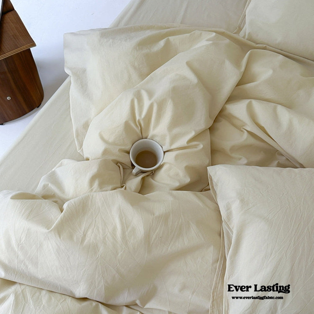 Modern Washed Cotton Bedding Set / Purple