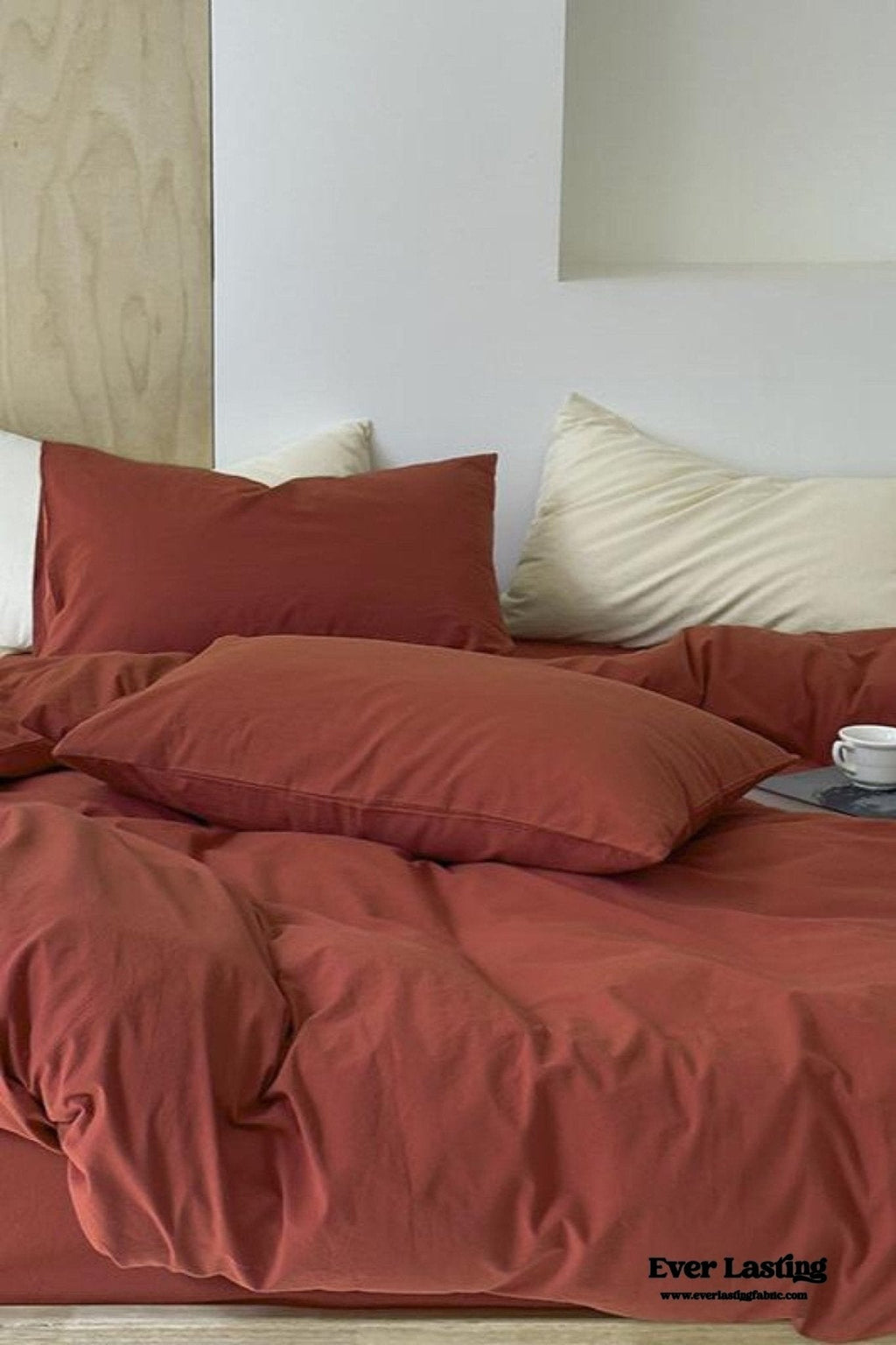Modern Washed Cotton Bedding Set / Purple