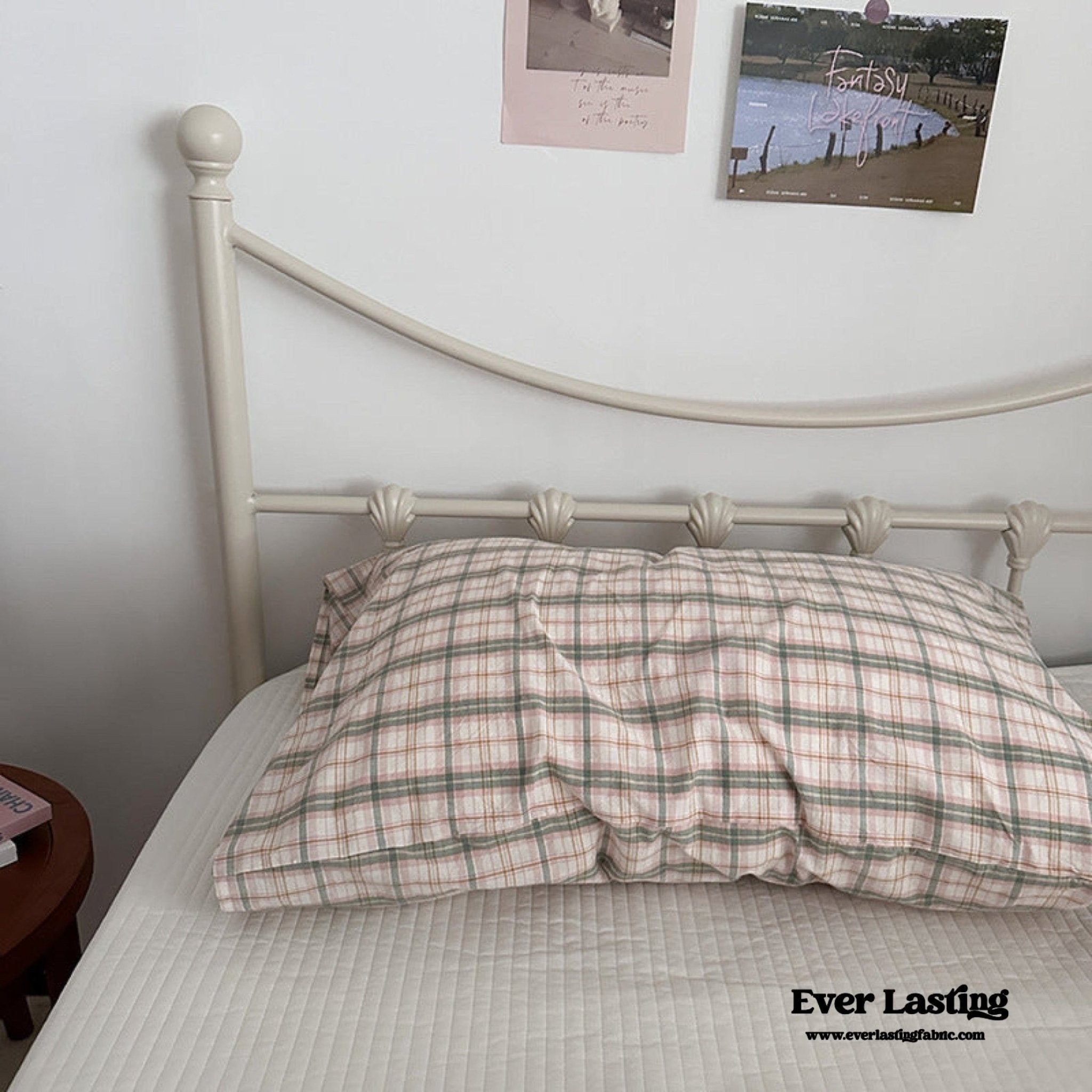 Muted Blush Cotton Pillowcase / Pink