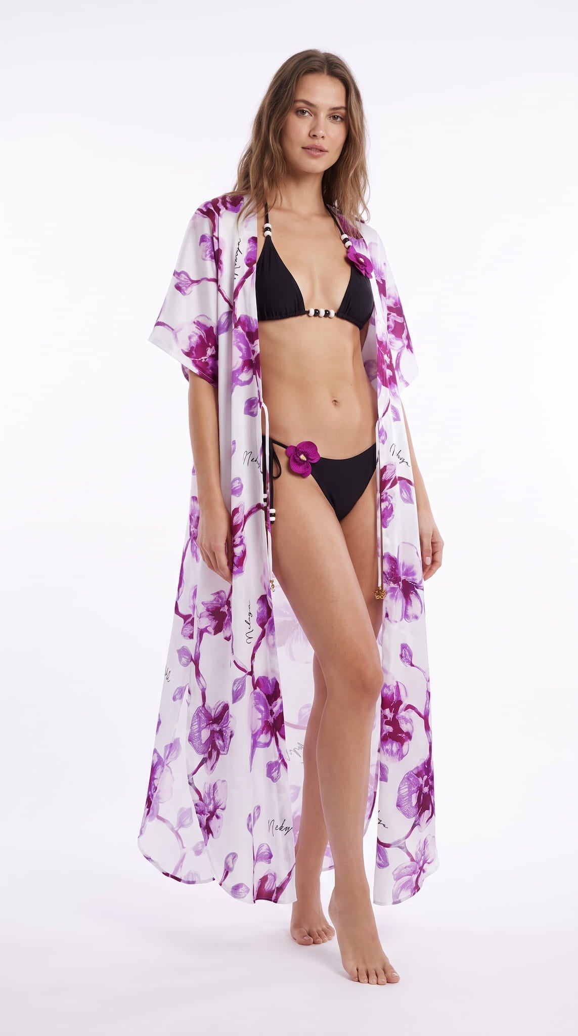 Miranda long cover up 100% Silk