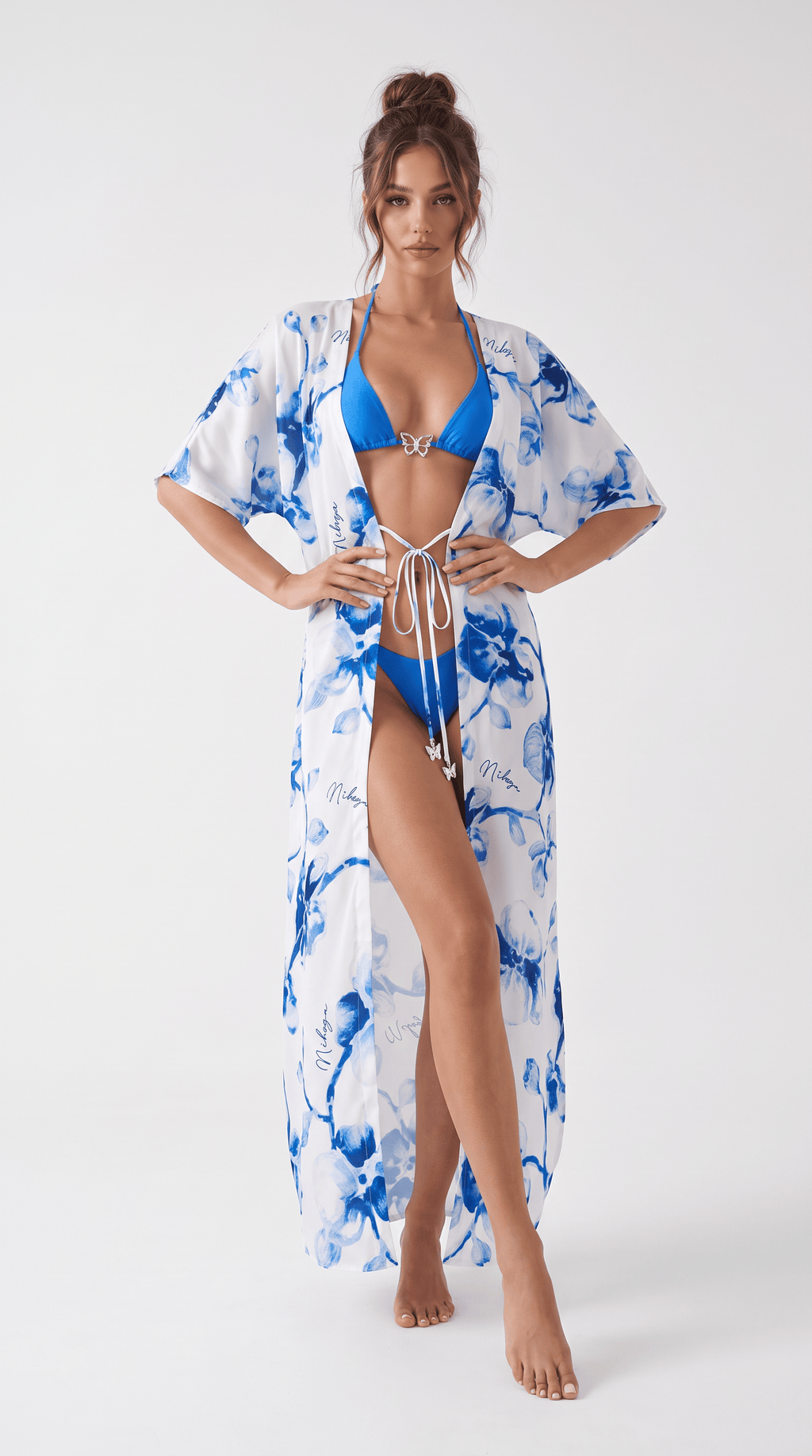 Miranda long cover up 100% Silk