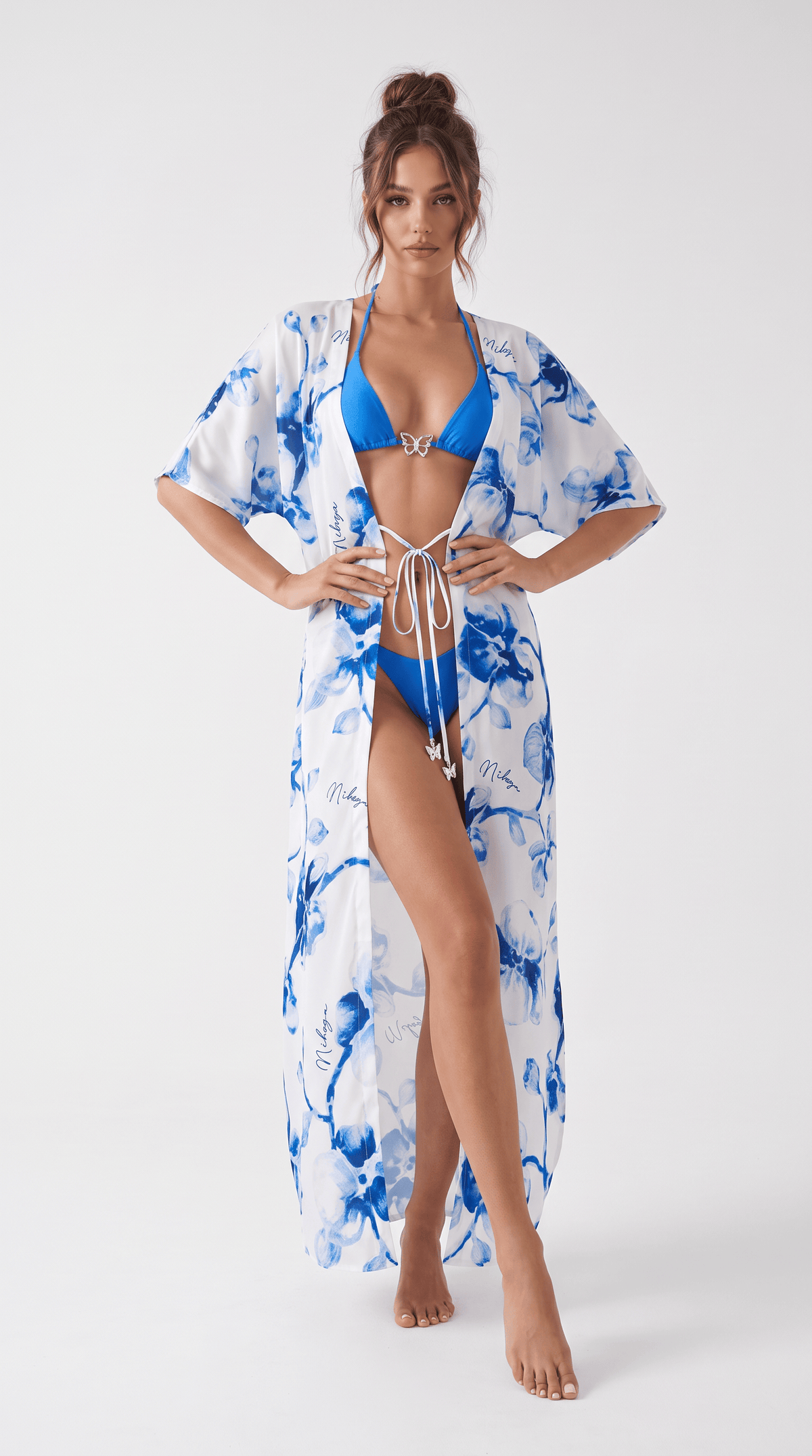 Miranda long cover up 100% Silk