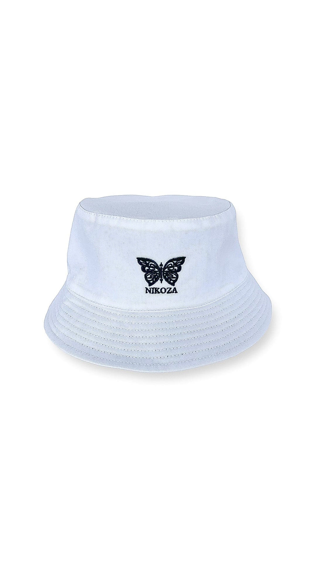 White/Black Nikoza Bucket Hat