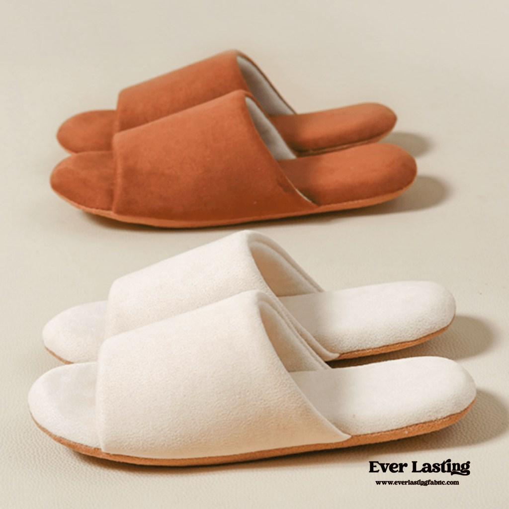 Open Toe Cotton House Slipper / Dark Gray