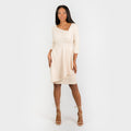 The 3/4 Sleeve Assymmetric Neckline with Overskirt Classic