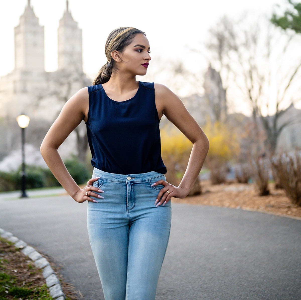 Scalloped Embroidered Eyelet Hem Capris