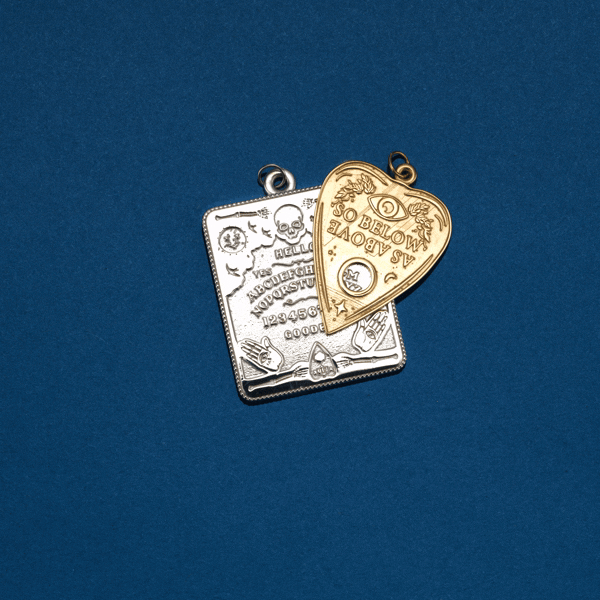 Silver Ouija Slider Pendant