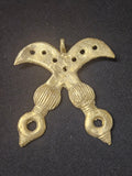 Large Handcrafted Akofena African Brass Pendant | Authentic Ghana Adinkra Symbol