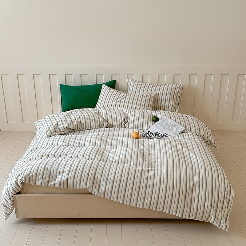 Parker Minimalist Striped Bedding Set / Blue