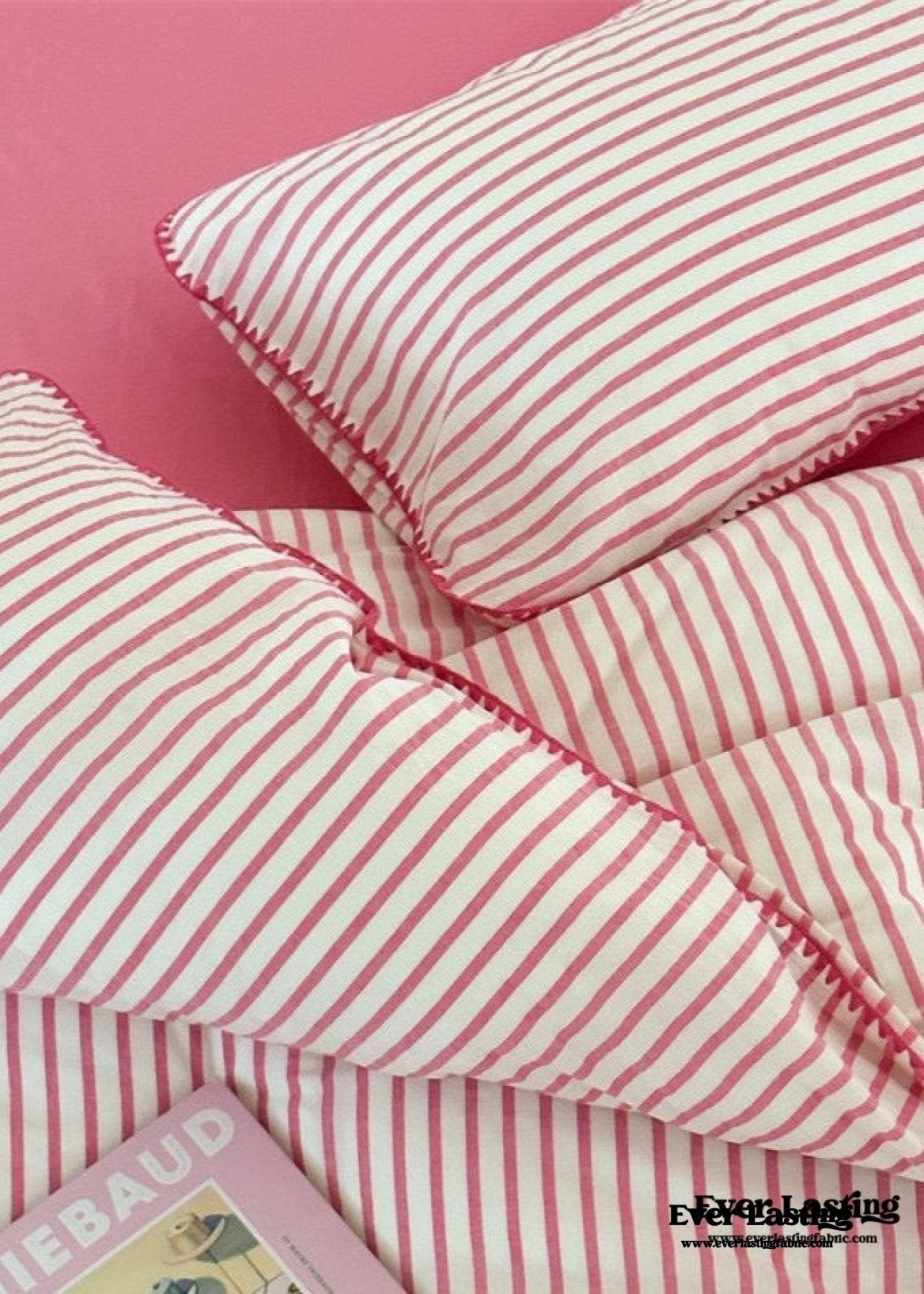 Pepper Candy Stripe Bedding Set / Blue + Yellow