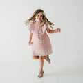 Pink Gingham Schiffli Embroidery Mia Dress