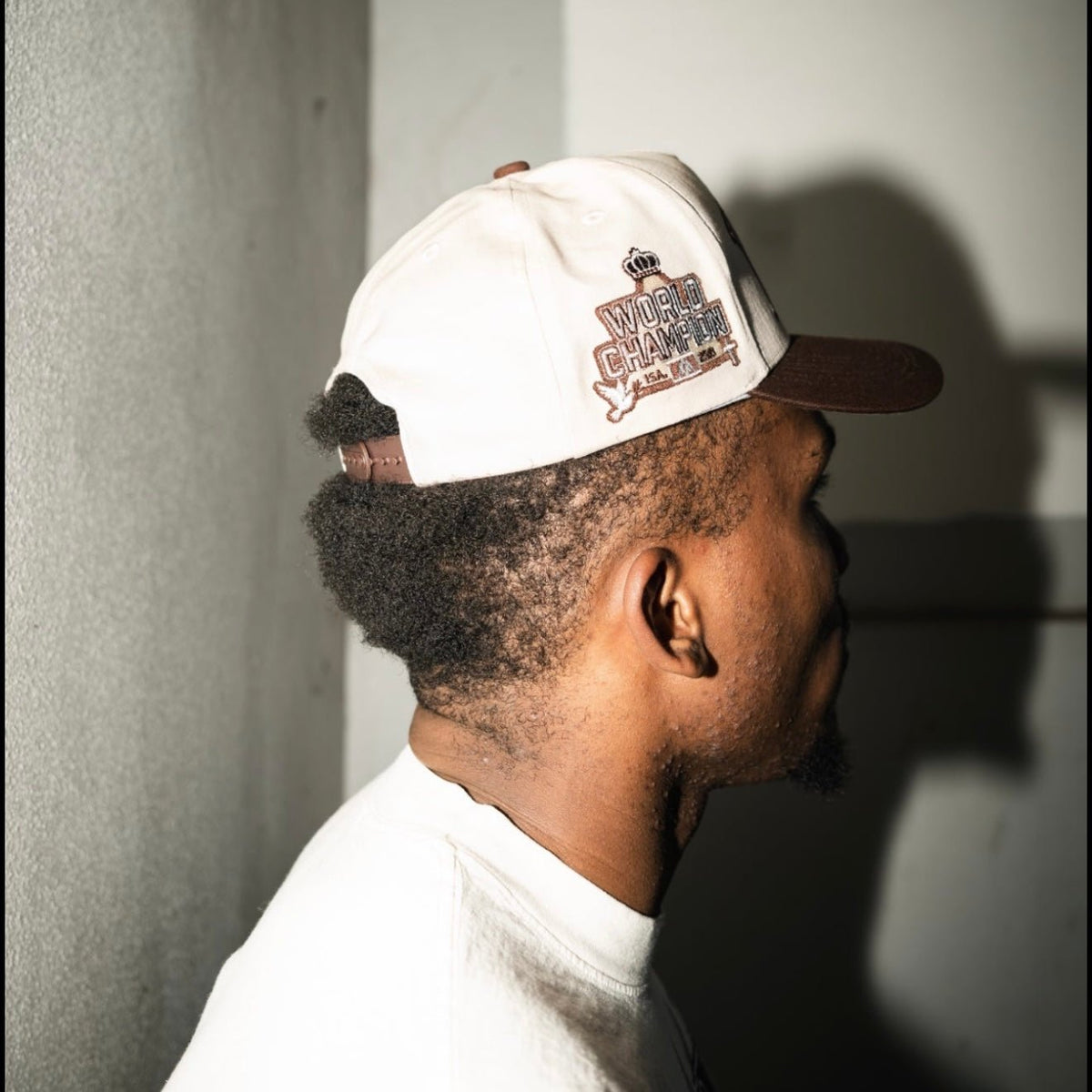 [PRE-ORDER - SHIPS MID-OCTOBER] ‘YHWH’ Structured SnapBack - Cream/Brown
