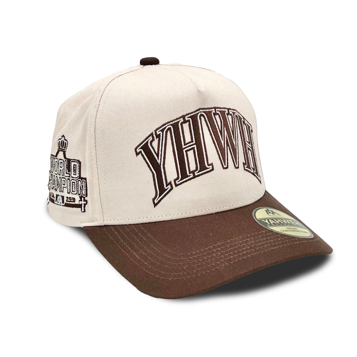[PRE-ORDER - SHIPS MID-OCTOBER] ‘YHWH’ Structured SnapBack - Cream/Brown