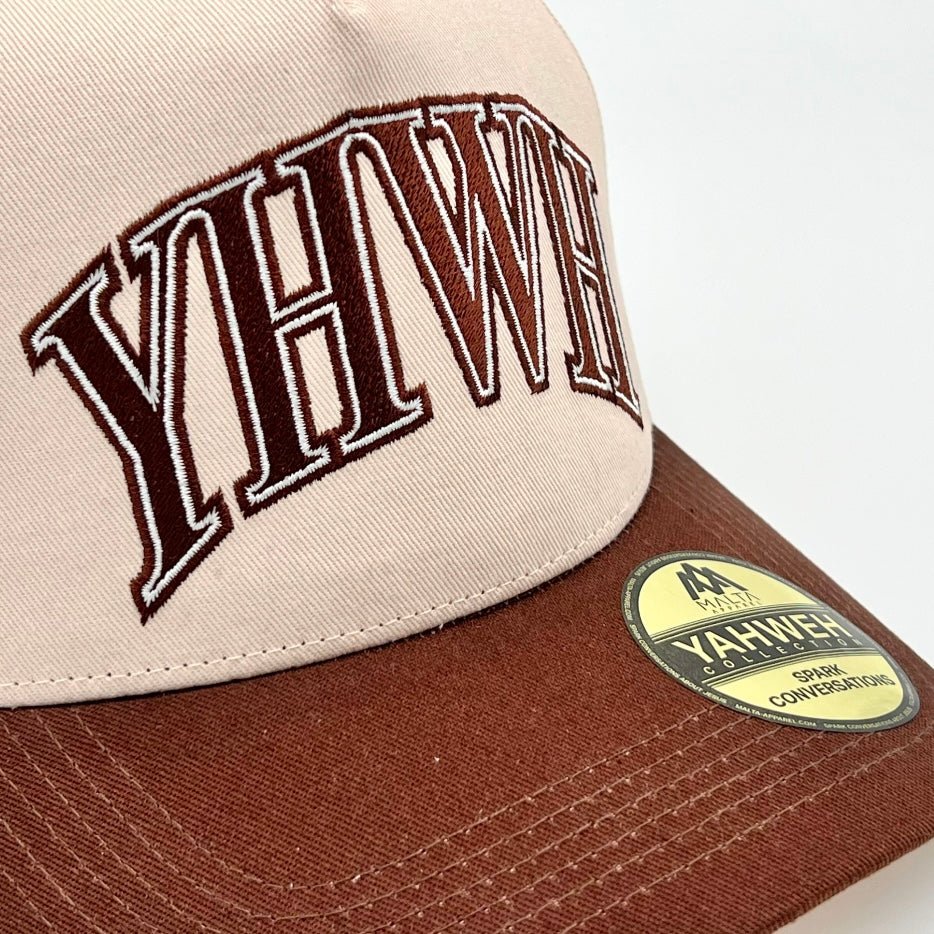 [PRE-ORDER - SHIPS MID-OCTOBER] ‘YHWH’ Structured SnapBack - Cream/Brown