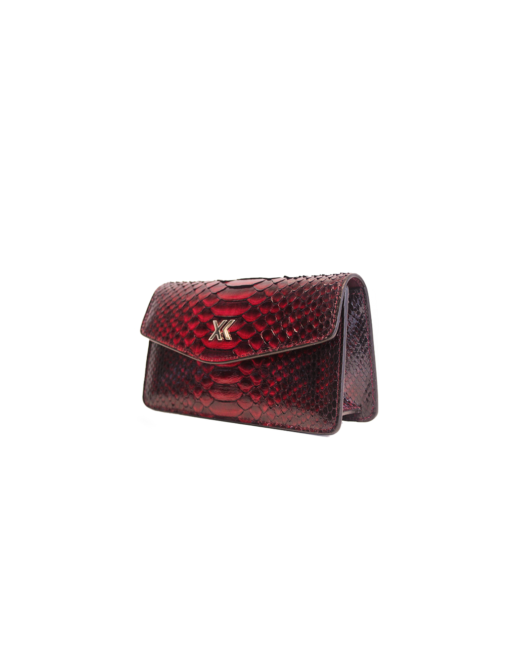 The Met Clutch in Midnight Red