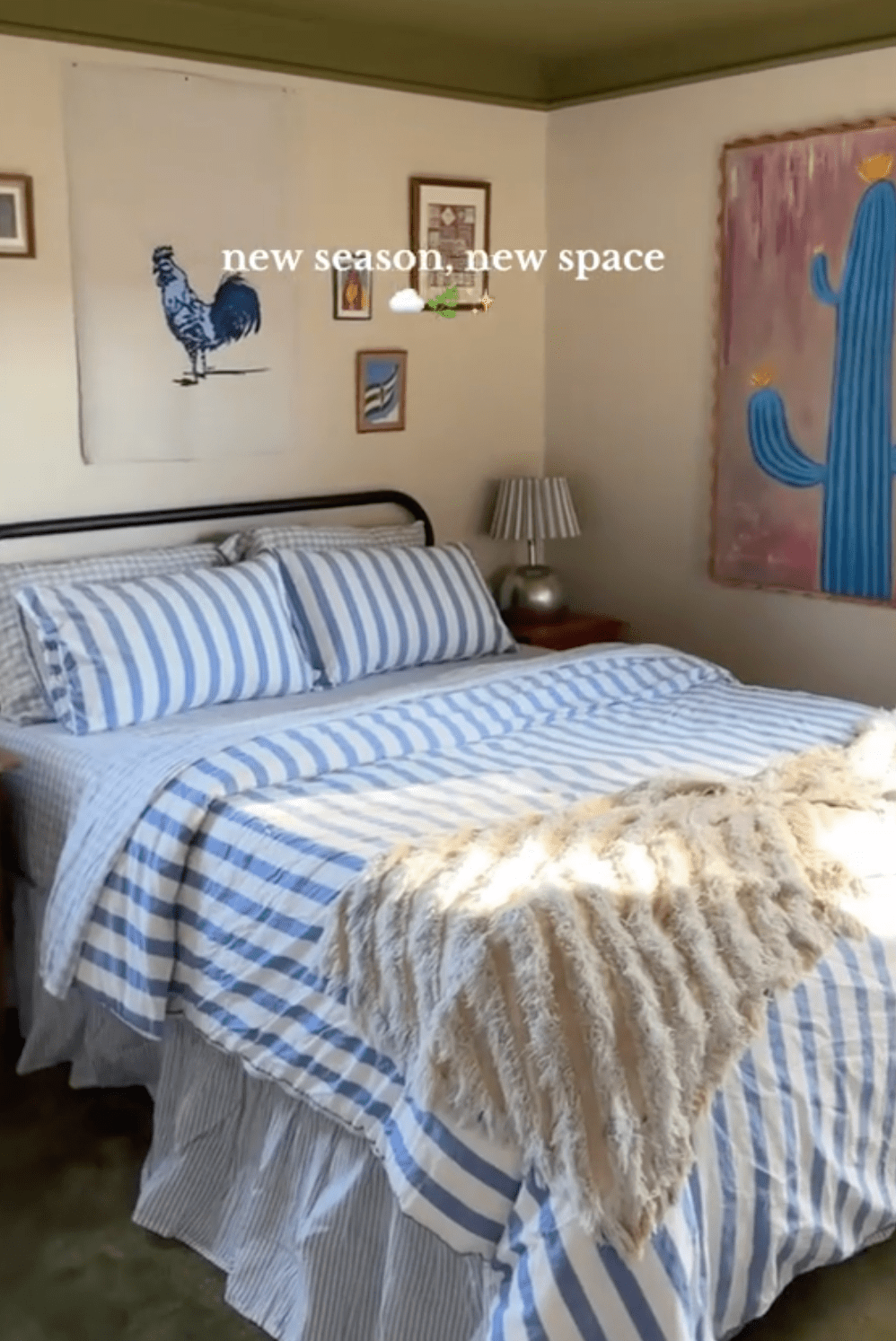 Refreshing Stripe Bedding Set / Blue Single