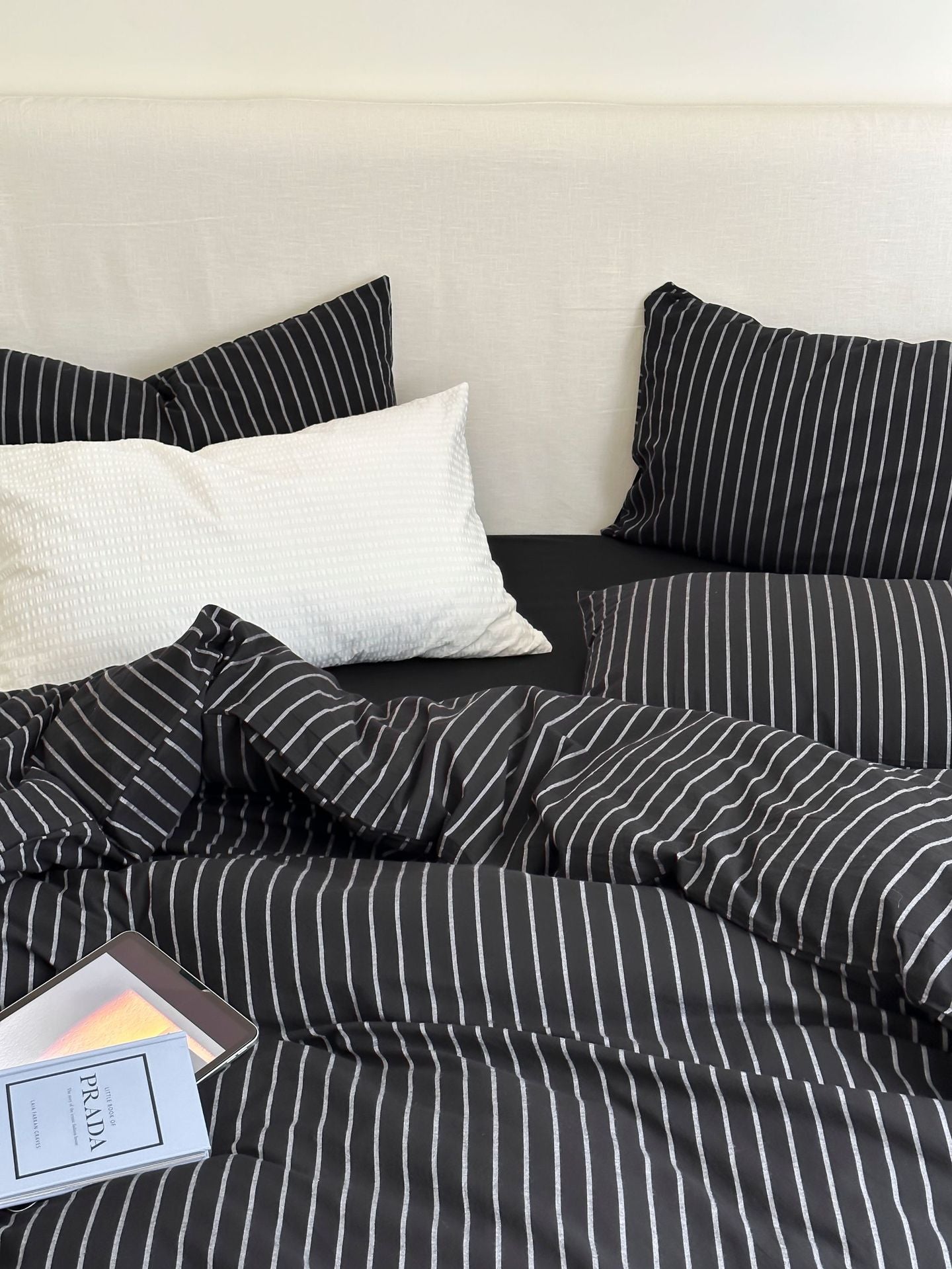 Refreshing Stripe Bedding Set / Forest Green