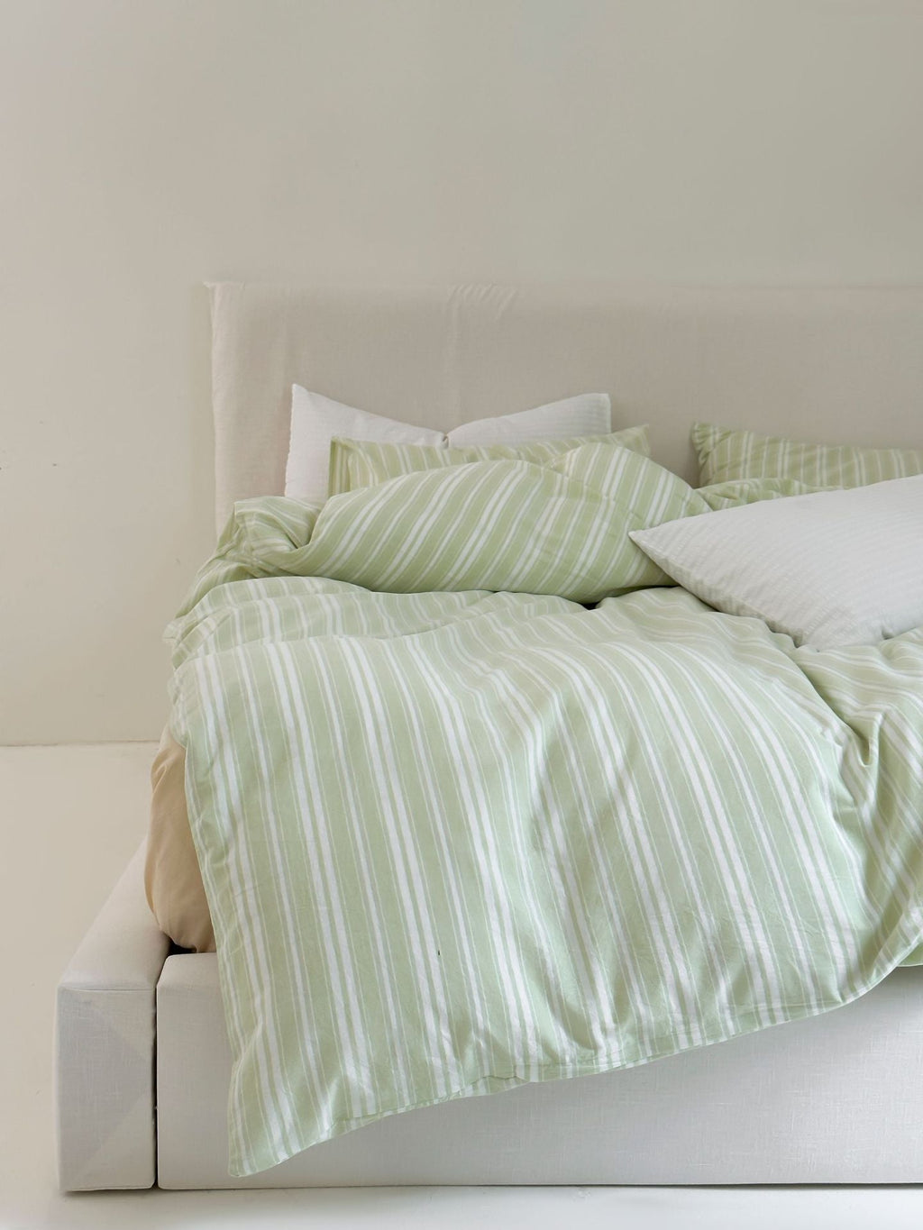 Refreshing Stripe Bedding Set / Forest Green
