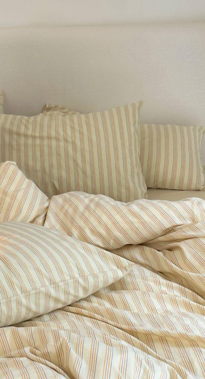 Refreshing Stripe Duvet Cover / Mint Green
