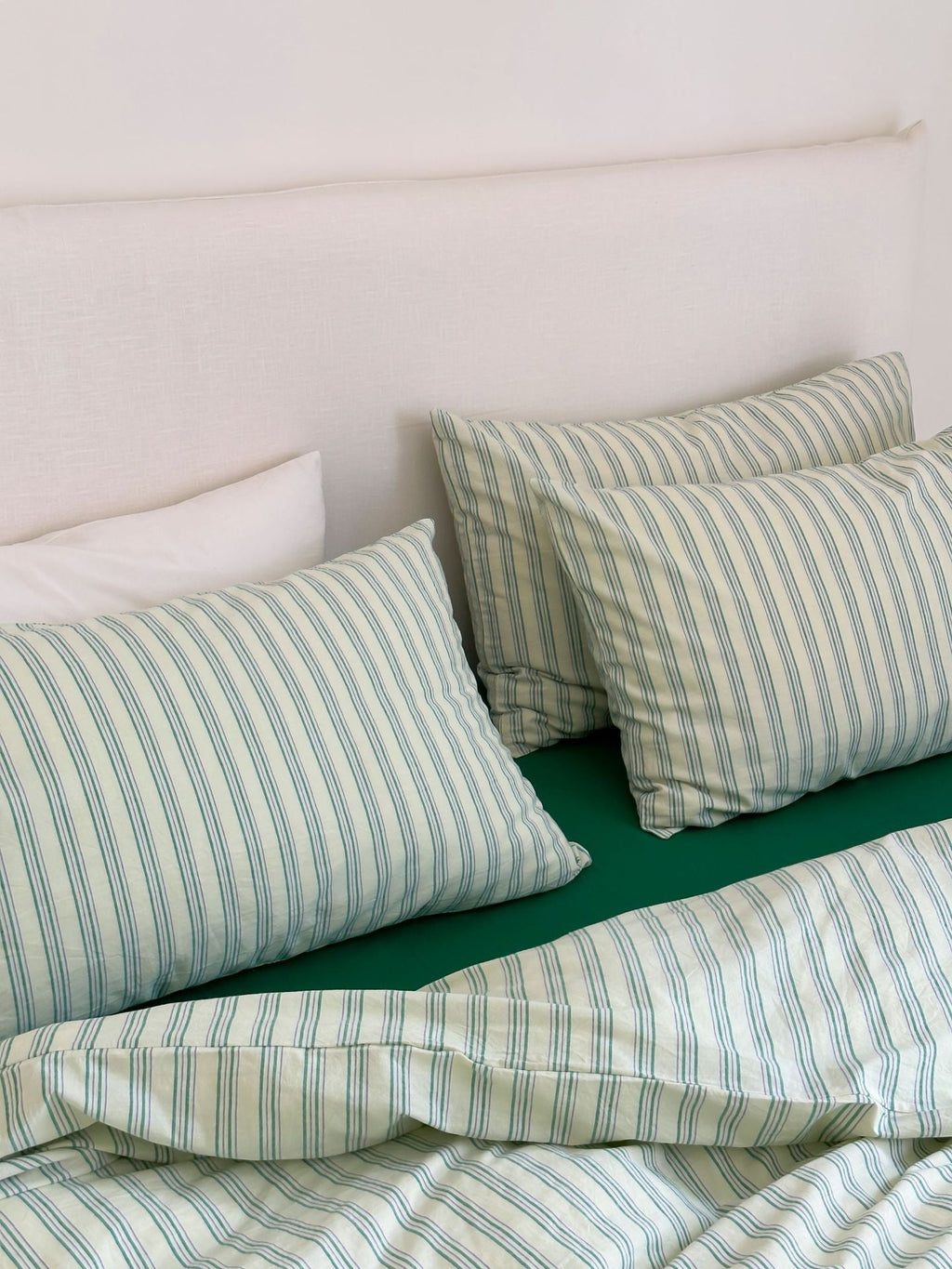 Refreshing Stripe Duvet Cover / Mint Green