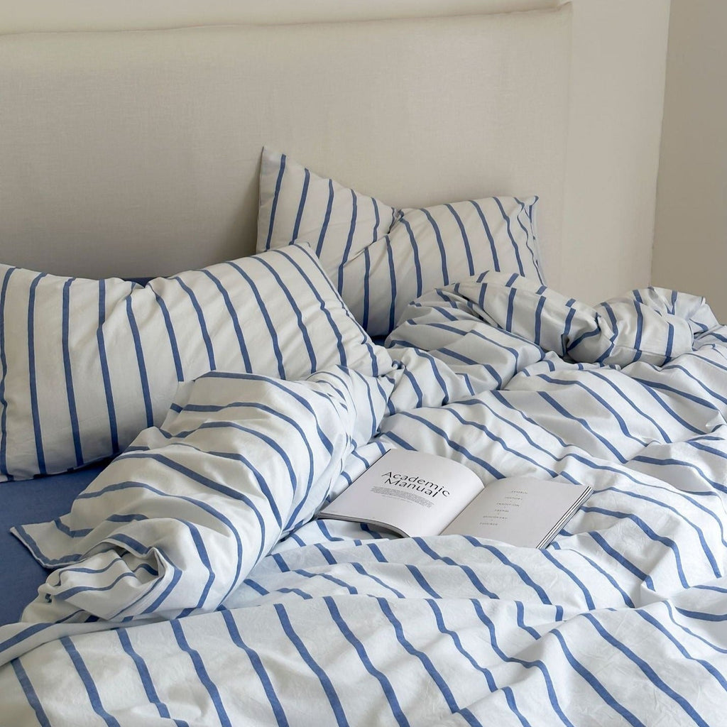 Refreshing Stripe Duvet Cover / Yellow