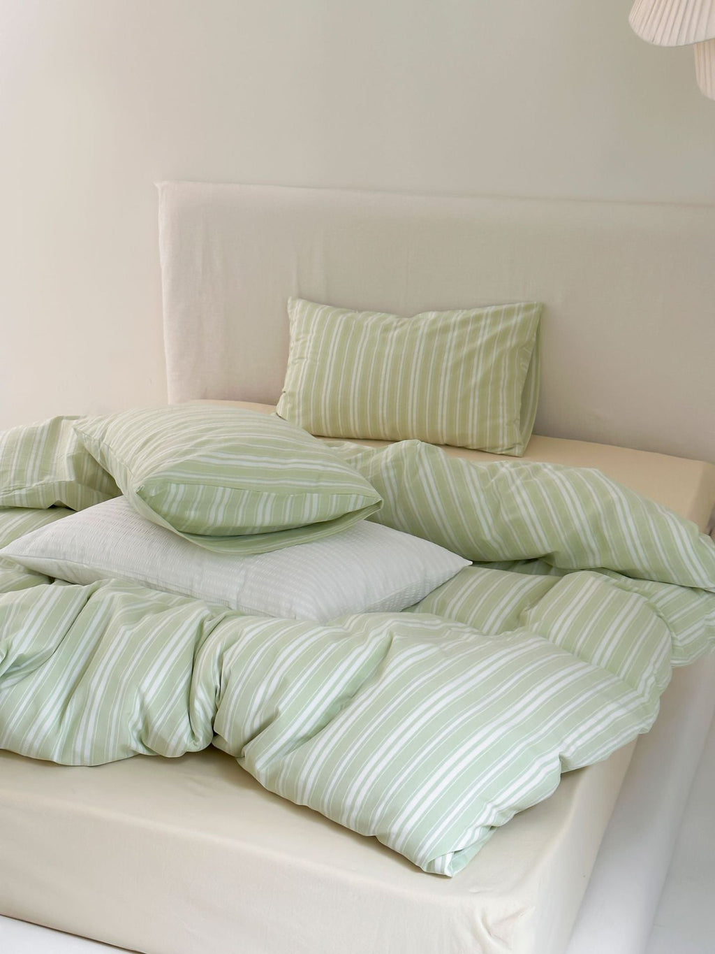 Refreshing Stripe Pillowcases / Forest Green