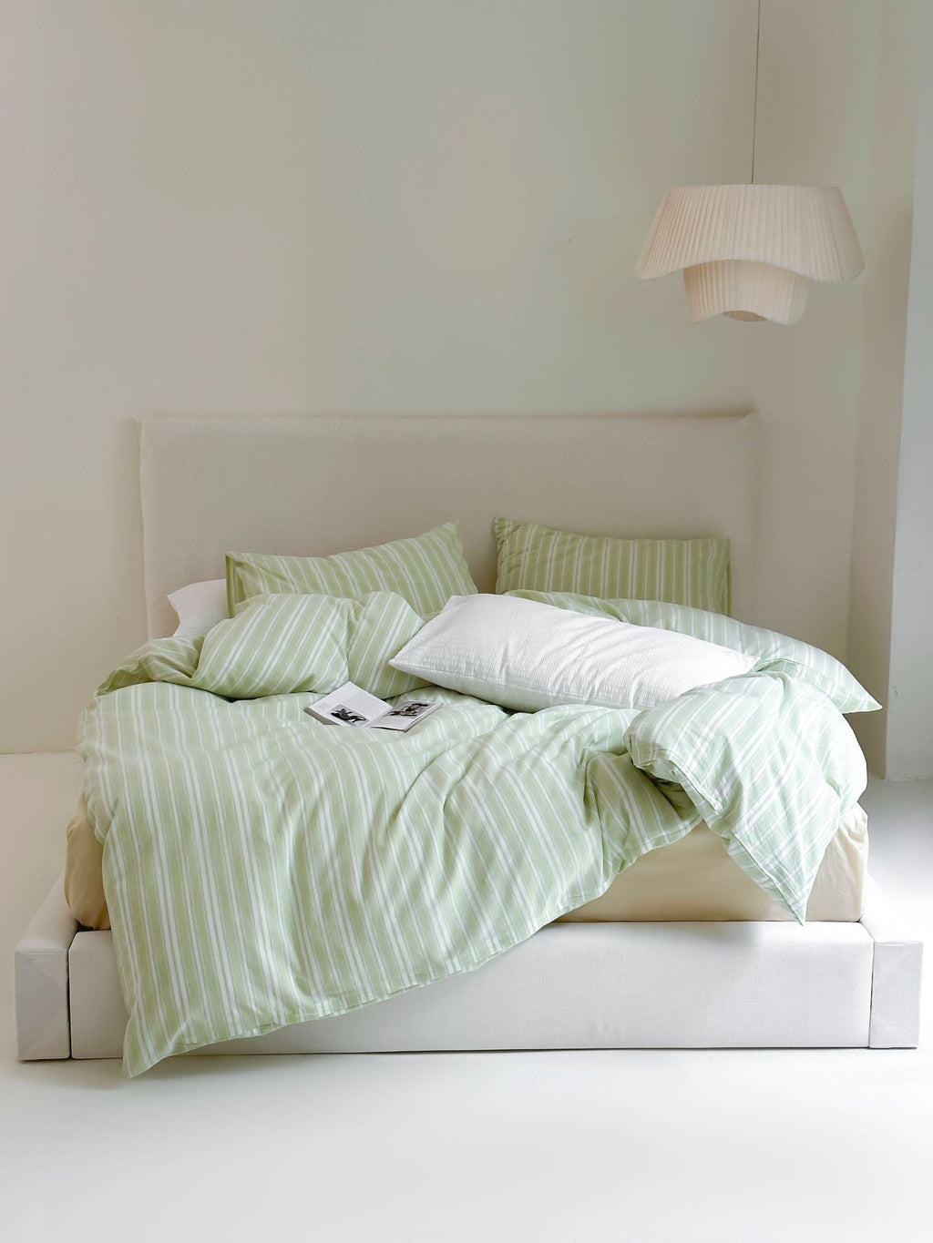 Refreshing Stripe Pillowcases / Forest Green