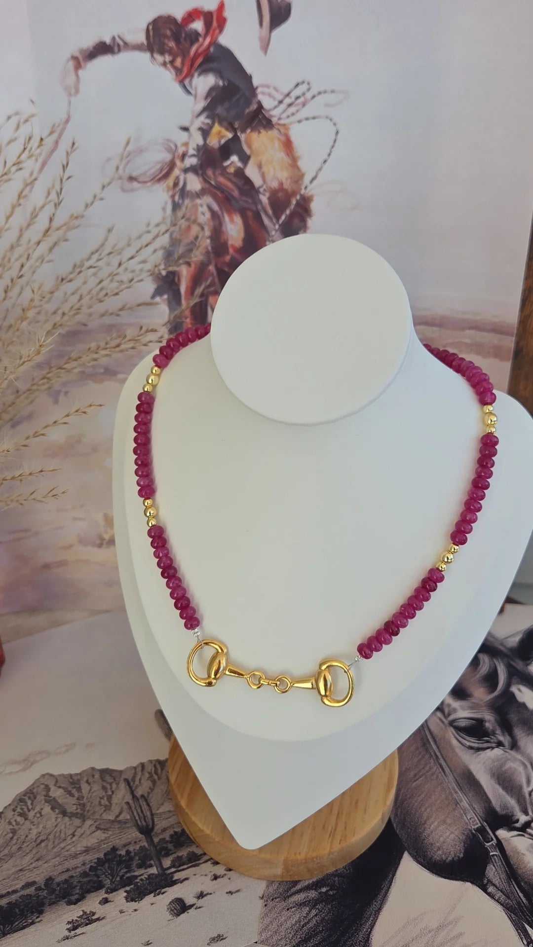 Ruby Reins Bit Necklace