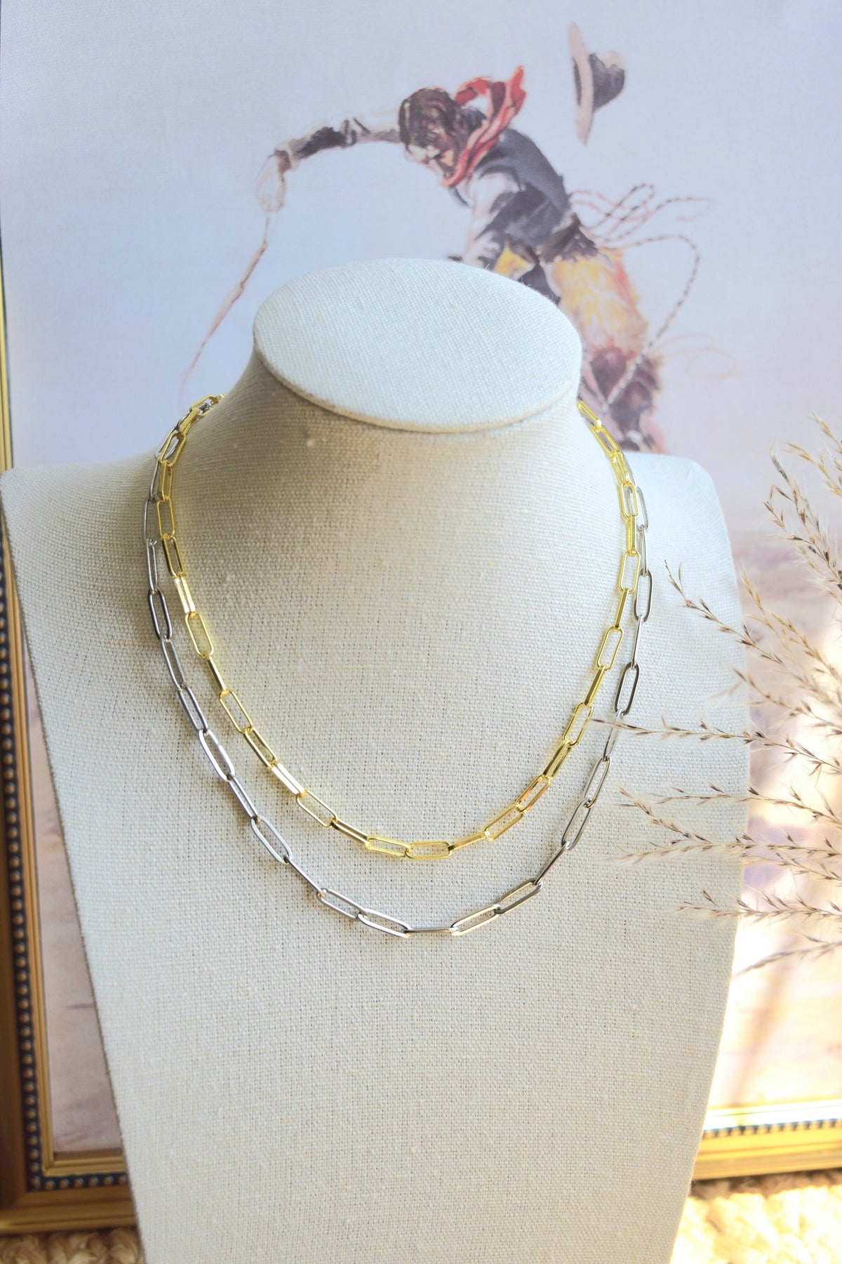 Dainty Gold Paperclip Necklace